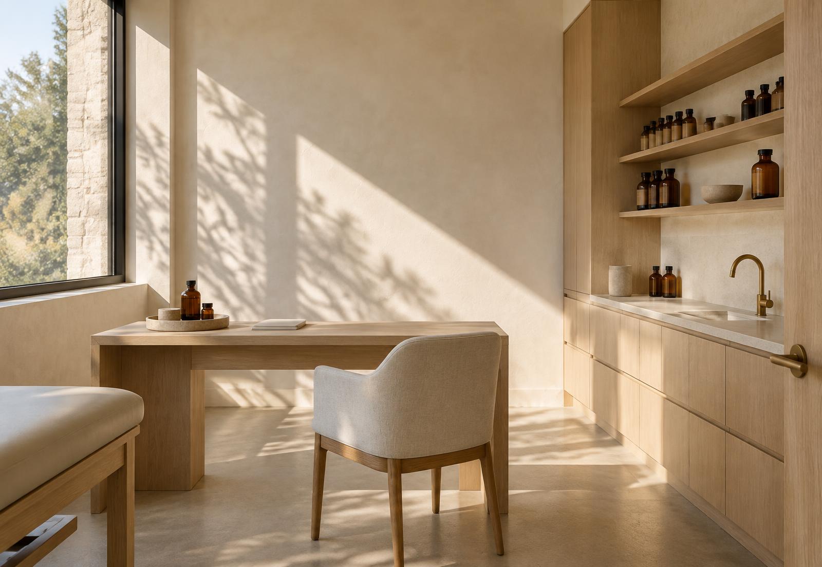 Representative light-filled consultation room